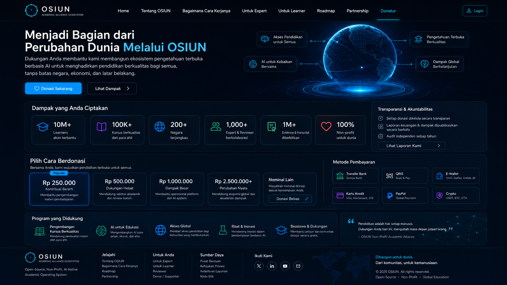OSIUN Donatur Page